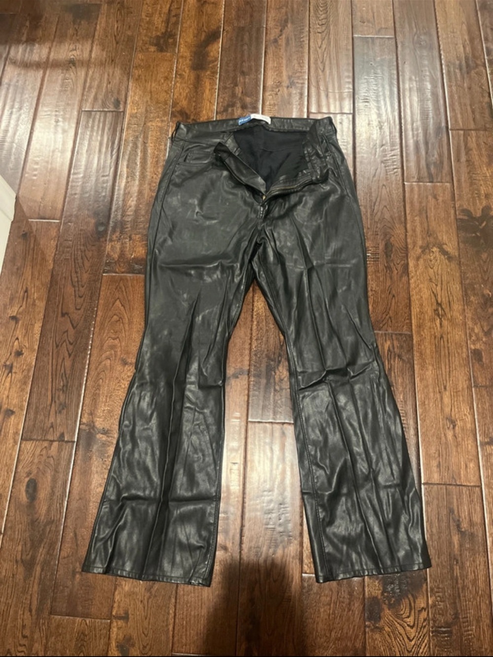 Faux leather pants